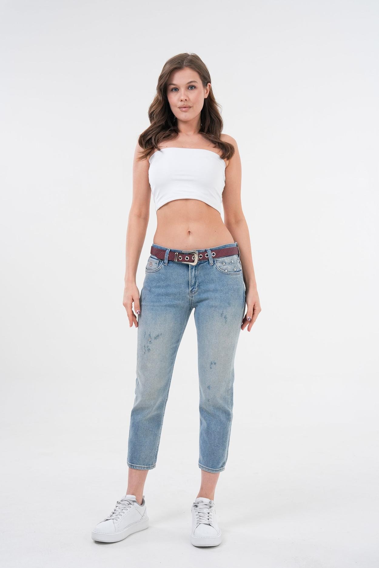 Replus Günlük Giyim Denim Pantolon Mavi