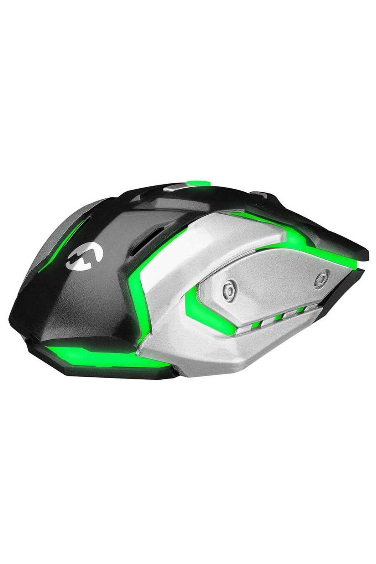 Sm-g72 Usb Siyah/gümüş Işıklandırmalı Oyuncu Mouse