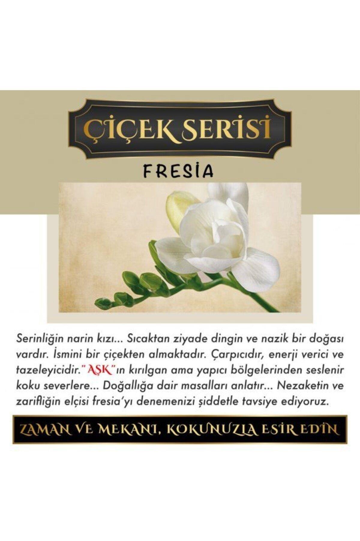 Ölümsüz Aşk Çiçek Serisi Fresia 5 Adet 12 ml Elma Şişe Oto Kokusu Araç Araba Parfümü
