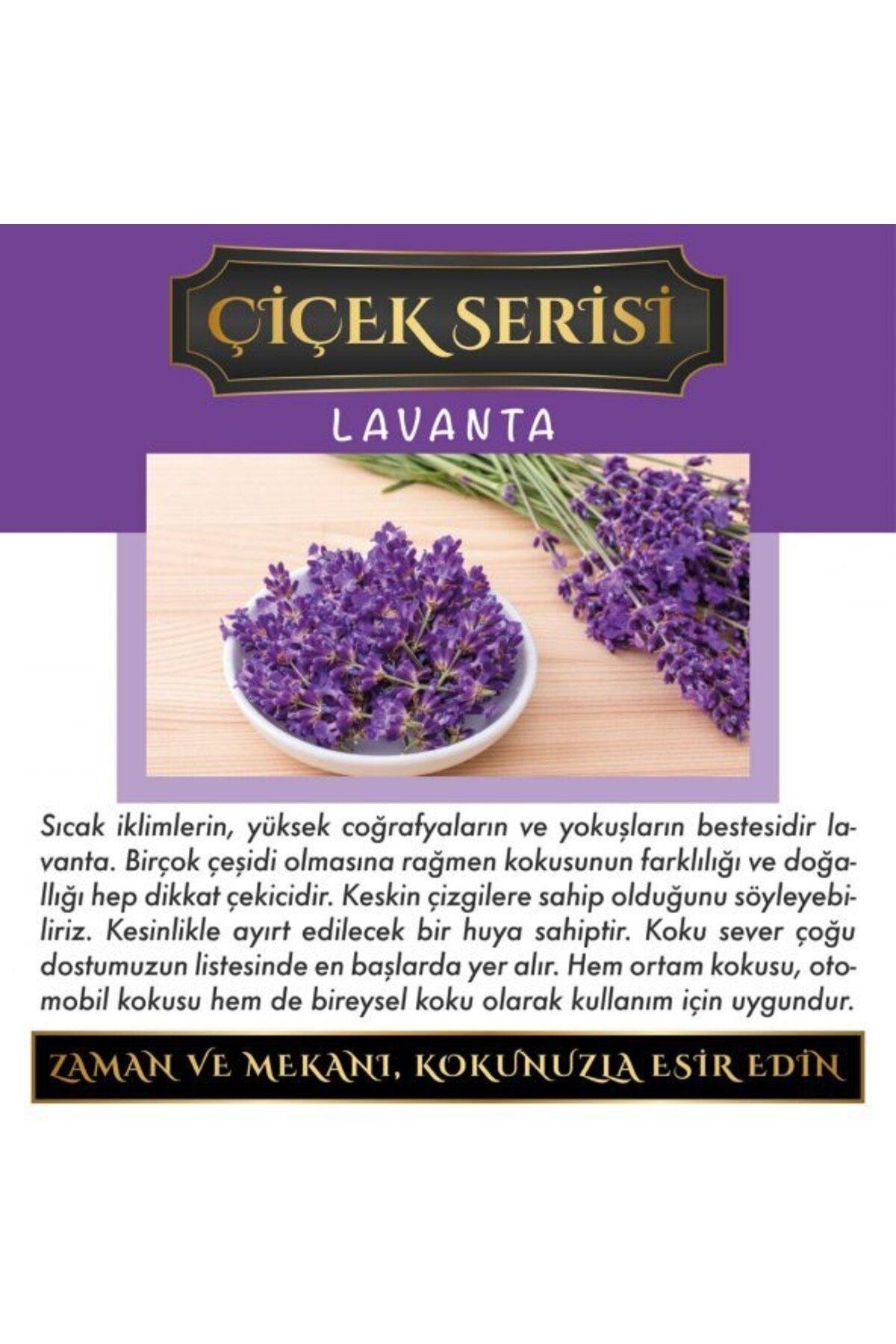 Ölümsüz Aşk Çiçek Serisi Lavanta 10 ml Üçgen Şişe Oto Kokusu Araç Araba Parfümü