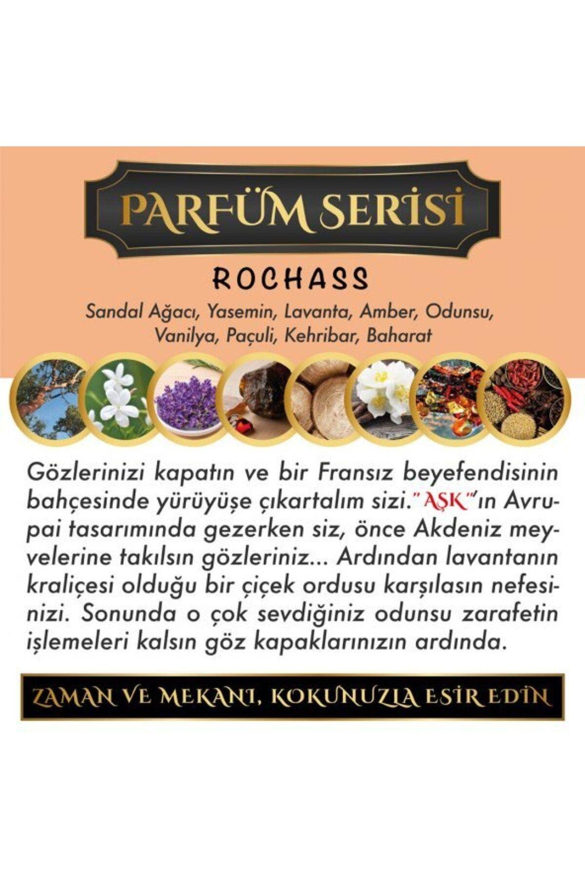 Ölümsüz Aşk Parfüm Serisi Rochass 5 Adet 12 ml Heybet Şişe Oto Kokusu Araç Araba Parfümü