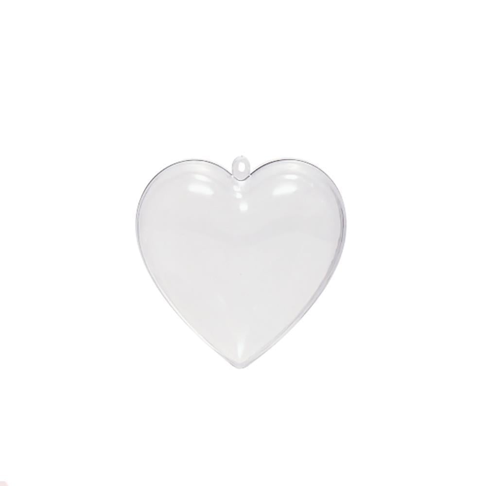 12 Adet 6,5cm Plastik Kalp Kutu