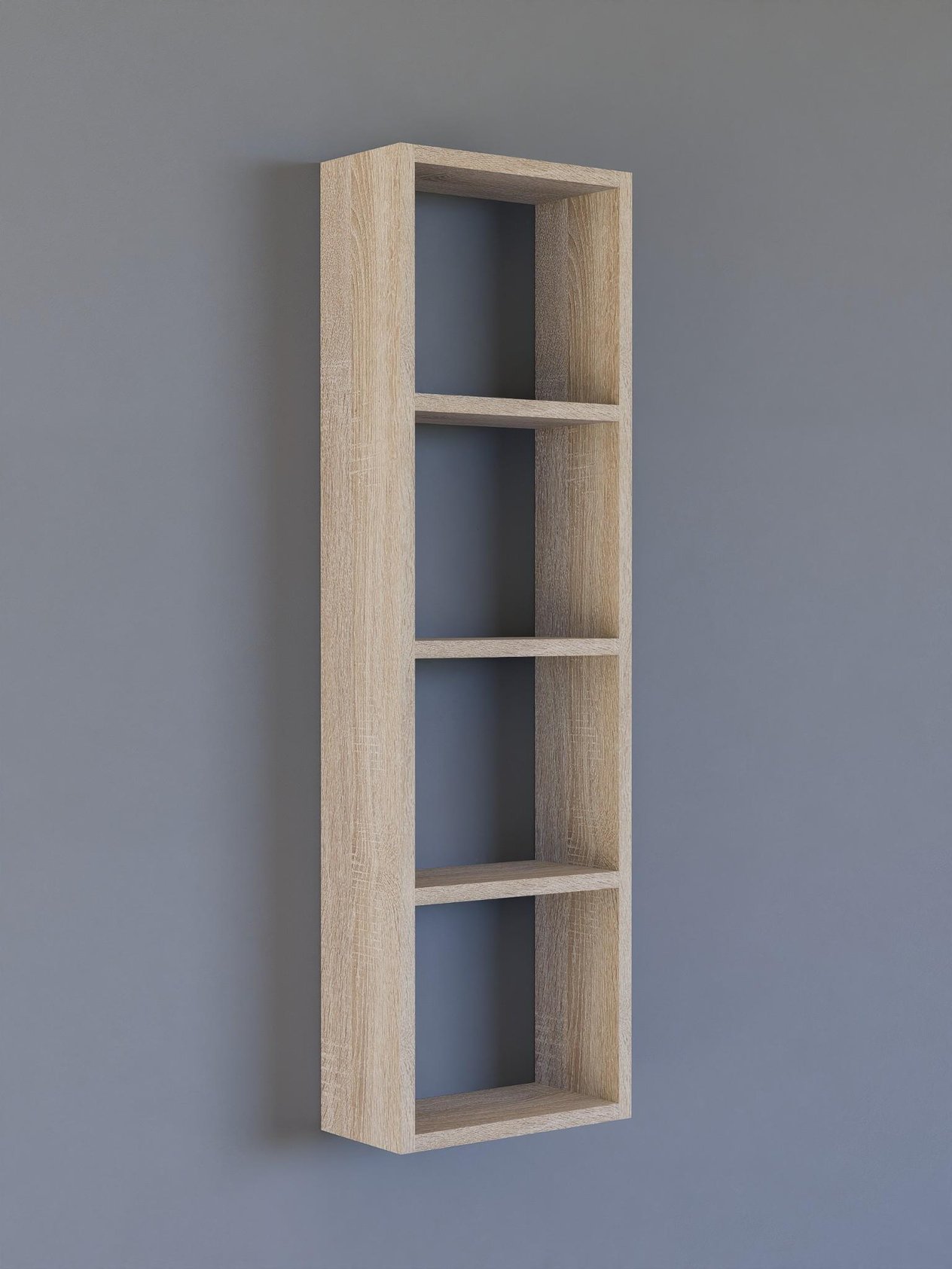 Raflı Dekoratif Kitaplık, Geniş Kitaplık, Ofis Kitaplığı, Duvar Rafı %100MDF 104x31cm