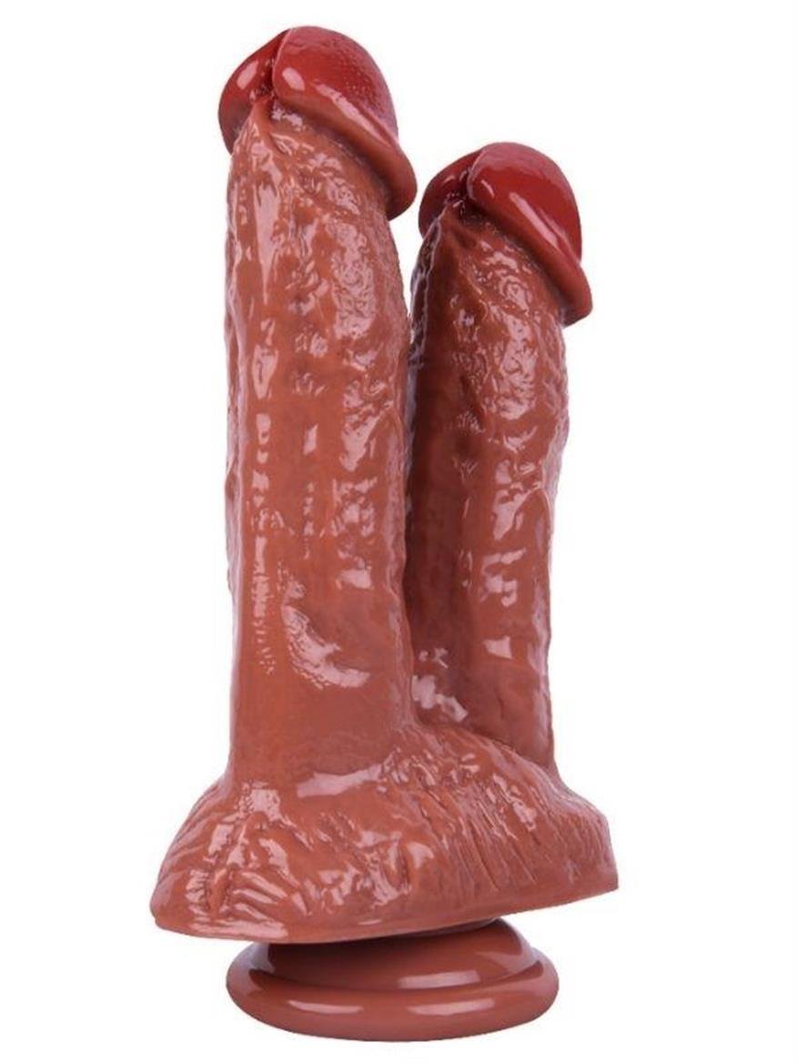 REALİSTİK DİLDONoctisREALİSTİK DİLDOCensanyeniC-7741K.Luxerosshop 21cm Kahverengi Çiftli Dildo No:61