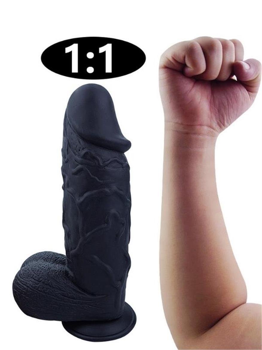 Realistik DildolarLuxerosshopRealistik DildolarCensanyeniC-7796S.Luxerosshop 26cm Siyah Realistik Dildo No:170