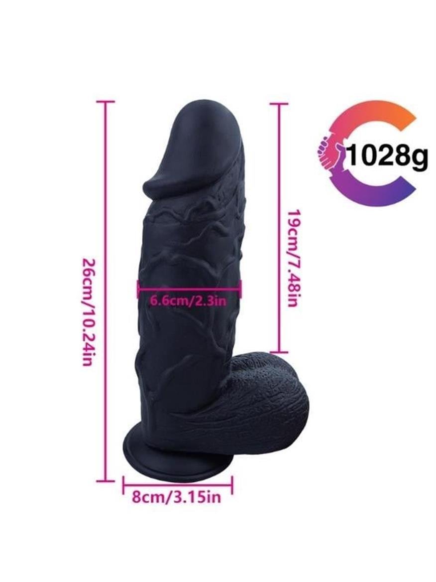 Realistik DildolarLuxerosshopRealistik DildolarCensanyeniC-7796S.Luxerosshop 26cm Siyah Realistik Dildo No:170