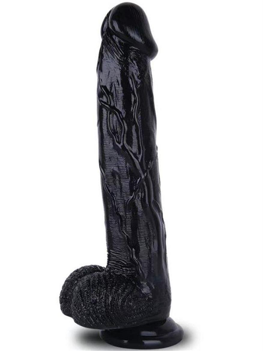 REALİSTİK DİLDONoctisREALİSTİK DİLDOCensanyeniC-7723S.Luxerosshop 30cm Siyah Dildo No:26