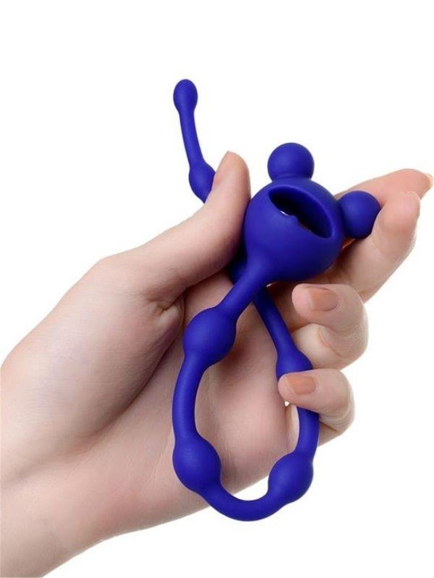 ANAL OYUNCAKLARLuxerosshopANAL OYUNCAKLARCensanyeniC-T356004.Luxerosshop Froggy anal Zinciri silikon mavi 27,4 cm