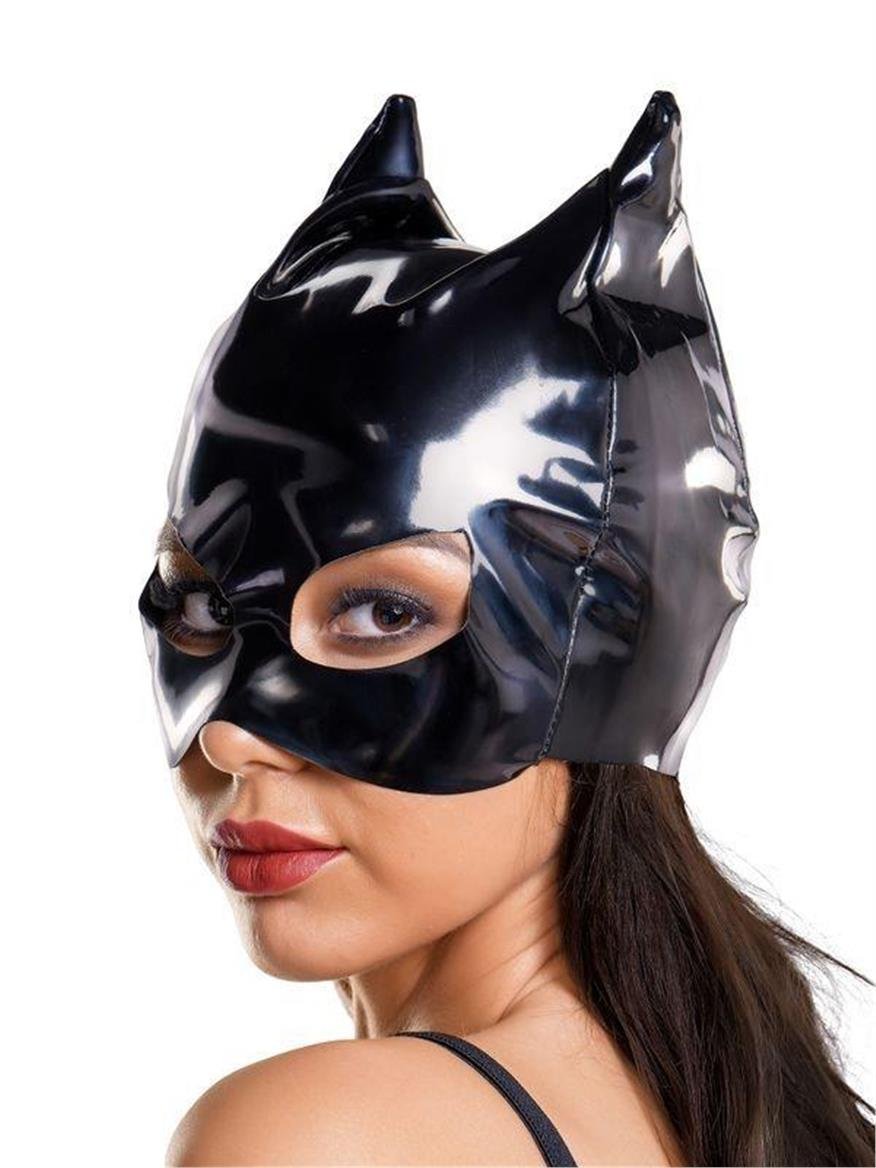 FANTEZİ GİYİMLuxerosshopFANTEZİ GİYİMCensanyeniC-955020.Luxerosshop Glossy ANN Deri Kedi Maskesi siyah