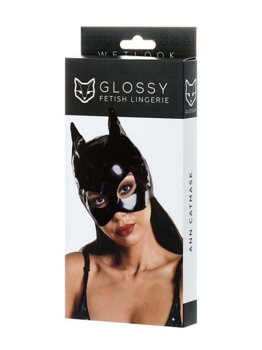 FANTEZİ GİYİMLuxerosshopFANTEZİ GİYİMCensanyeniC-955020.Luxerosshop Glossy ANN Deri Kedi Maskesi siyah