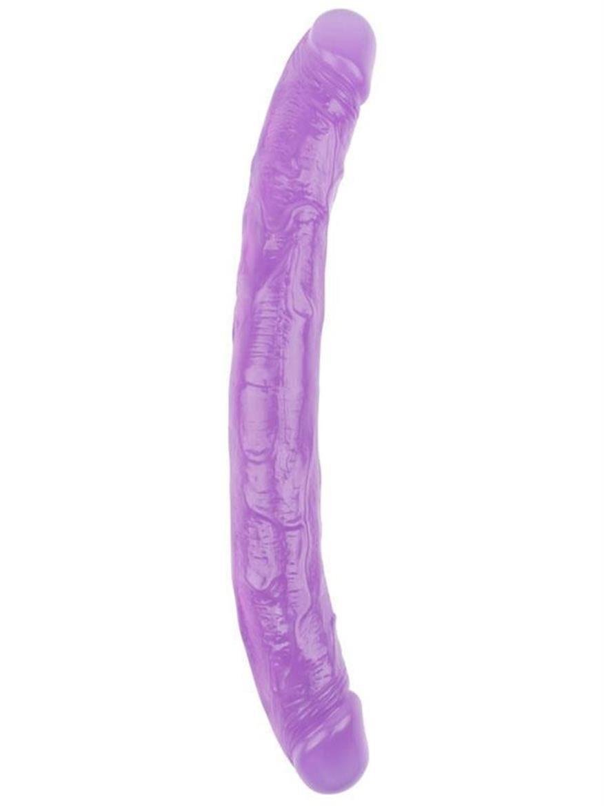 TASARIM DİLDOLARLuxerosshopTASARIM DİLDOLARCensanyeniC-CH7307.Luxerosshop Hi-Rubber Şeffaf Jel Çift Taraflı Dildo - 32.5cm Mor