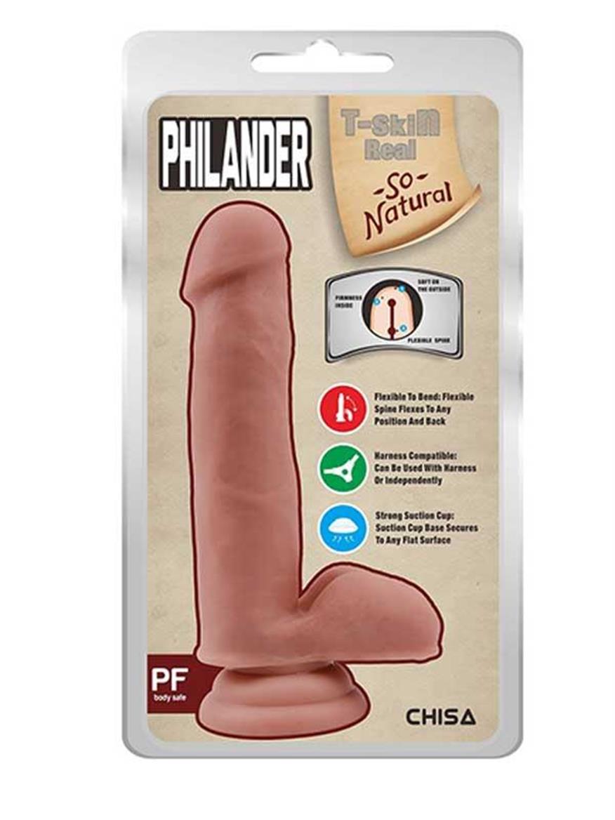 REALİSTİK DİLDOChisa NoveltiesREALİSTİK DİLDOCensanyeniC-CH7299.Luxerosshop Philander Kıkırdaklı Gerçekçi Dildo - 18cm Ten