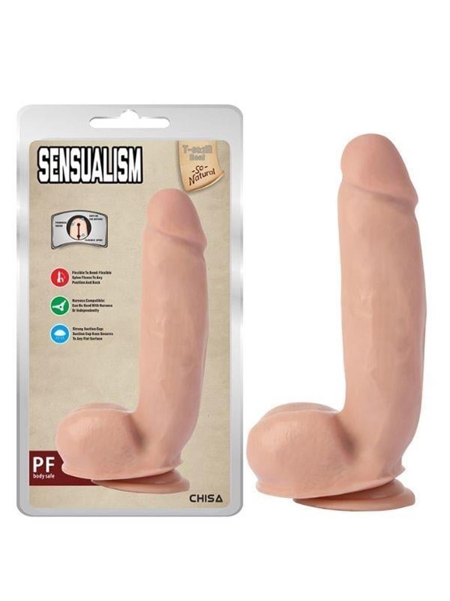 Realistik DildolarLuxerosshopRealistik DildolarCensanyeniC-CH7803.Luxerosshop Sensualism 21cm Kıkırdaklı Gerçekçi Dildo