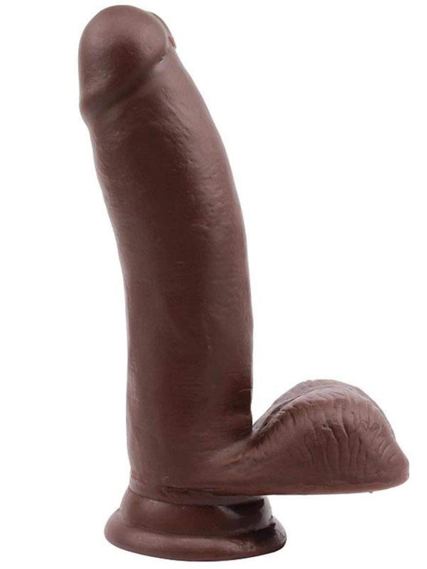Realistik DildolarLuxerosshopRealistik DildolarCensanyeniC-CH7295.Luxerosshop Sex Lure Kıkırdaklı Gerçekçi Dildo - 17.5cm Zenci