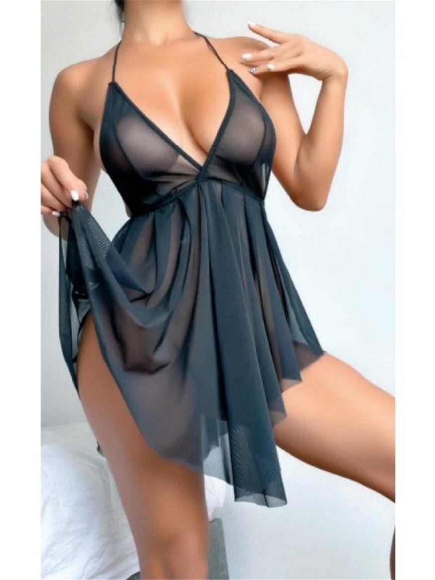 FANTEZİ GİYİMNightLightFANTEZİ GİYİMCensanyeniC-NL1025.Luxerosshop Sırt Dekolteli Mini Tül Gecelik