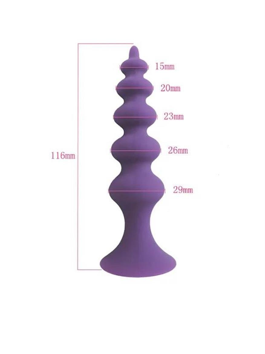 ANAL OYUNCAKLARLuxerosshopANAL OYUNCAKLARCensanyeniC-7383.Luxerosshop Vantuzlu Boğumlu Silikon Anal Plug Mor