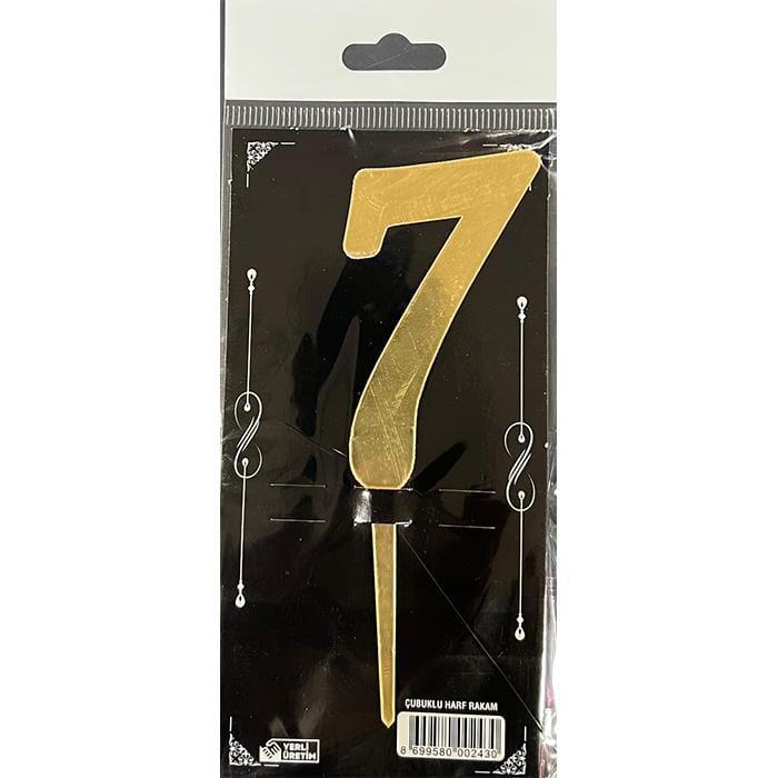 Mum Ve MeşalePleksi Gold Rakam 7