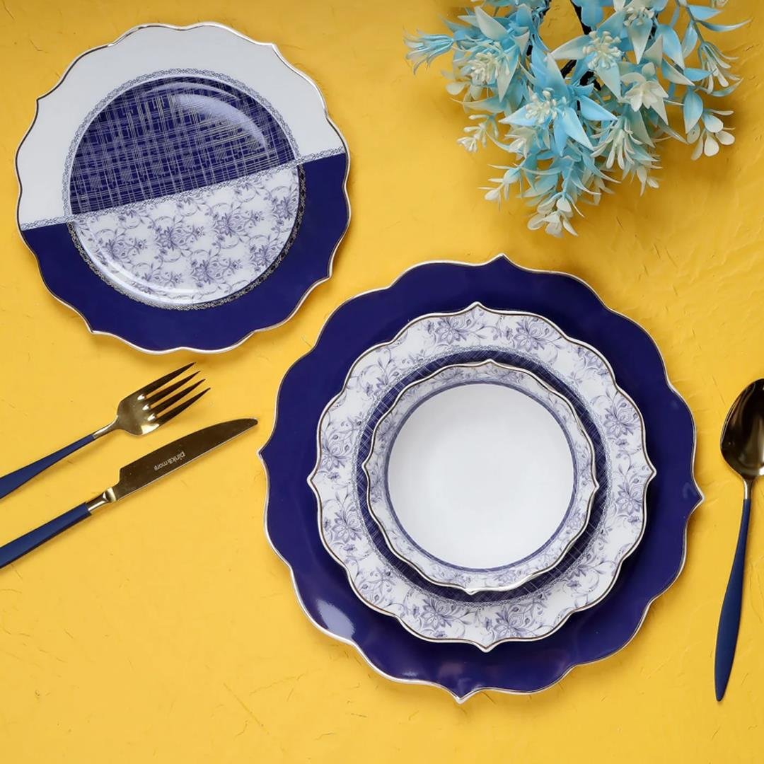 6 Kişilik Yemek TakımıArow Blue 24 Parça 6 Kişilik Porselen Yemek Takımı