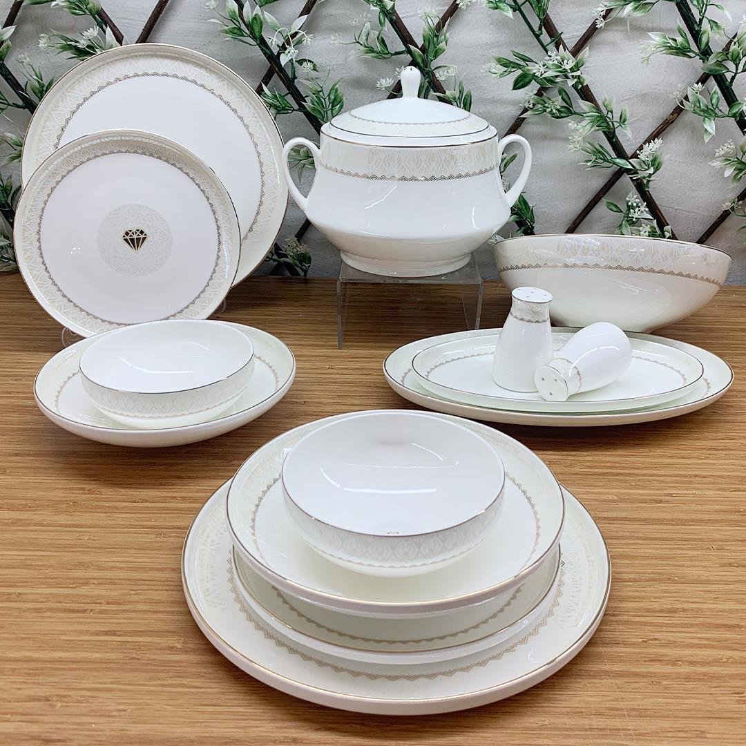 Dinner Set for 12Diamond 60 Parça 12 Kişilik Porselen Yemek Takımı