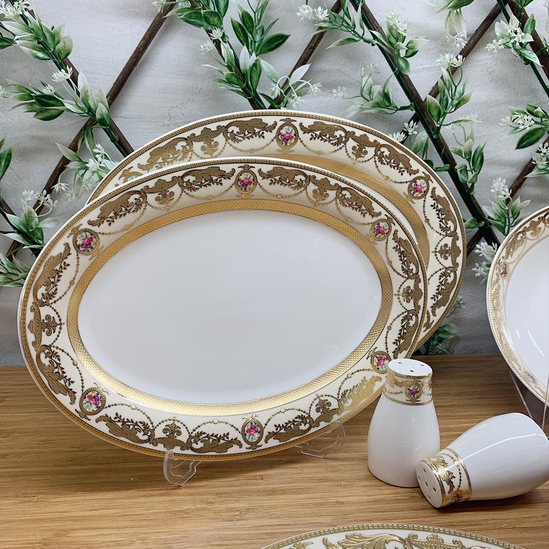 Dinner Set for 12Everre 58 Piece Porcelain Dinner Set for 12 People