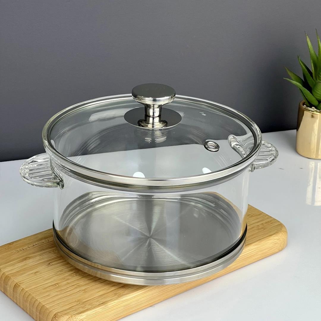 Tekli Tencere & TavaGusto Borosilikat Cam Tencere - 3 Litre