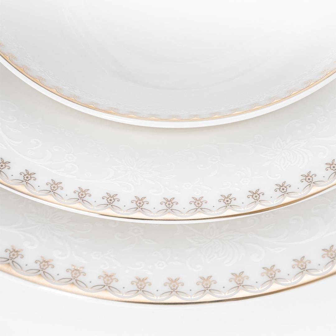 12 Kişilik Yemek TakımıMaxx Doria Golden Ivy 72 Parça 12 Kişilik Porselen Yemek Takımı