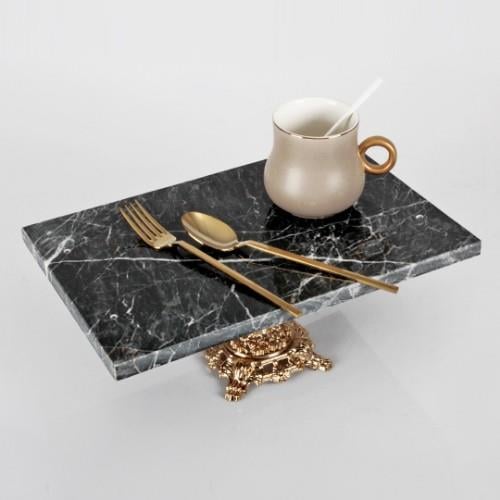 Quarry Black Marble Rectangular Presentation Stand