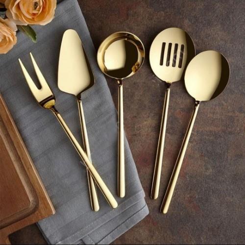 Royal Mademoiselle 5 Piece Tableware Set - Gold