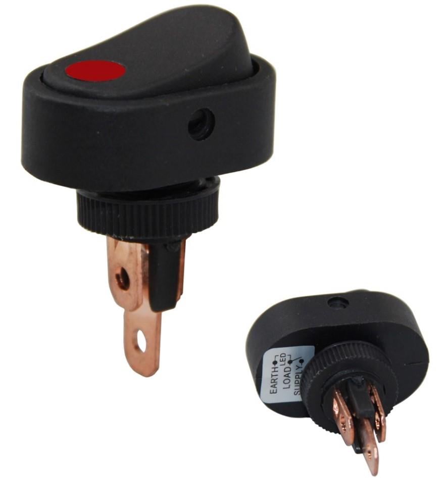 12 VOLT DC 20 AMPER ON-OFF IŞIKLI ANAHTAR ASW-20D-2 (IC-132A-2) (5110)
