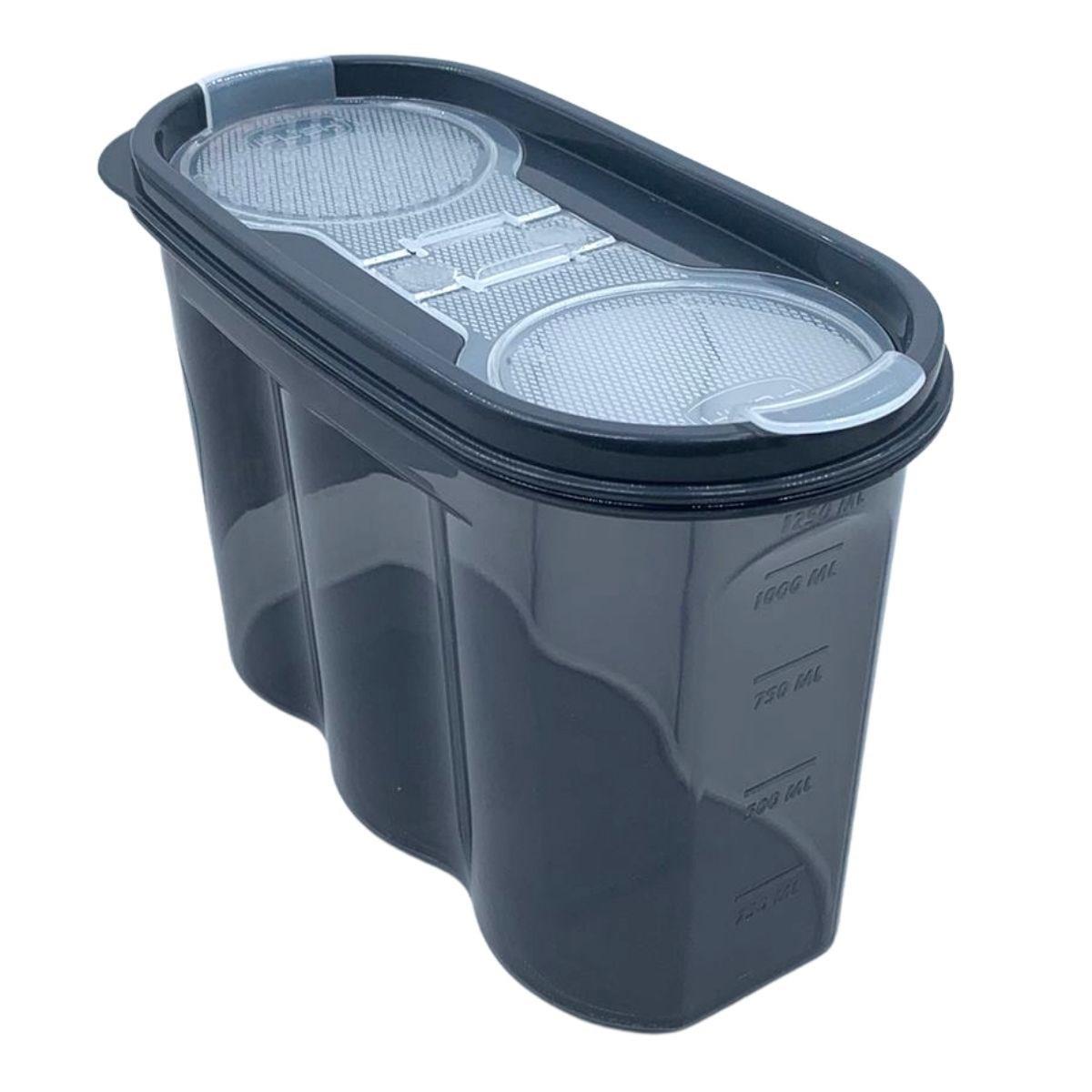 2 Kapaklı Ölçekli Erzak Saklama Kabı - 1,2 Litre - SA930 (5110)