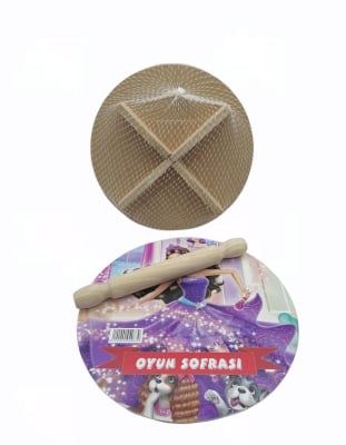 24CM RESİMLİ AHŞAP OYUN SOFRASI EKMEK TAHTA (5110)