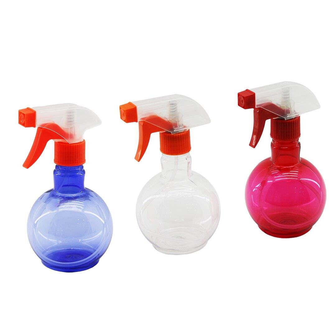 350ML RENKLİ ŞEFFAF TOMBUL - PLASTİK BOŞ SPREY PÜSKÜRTÜCÜ ŞİŞE (5110)