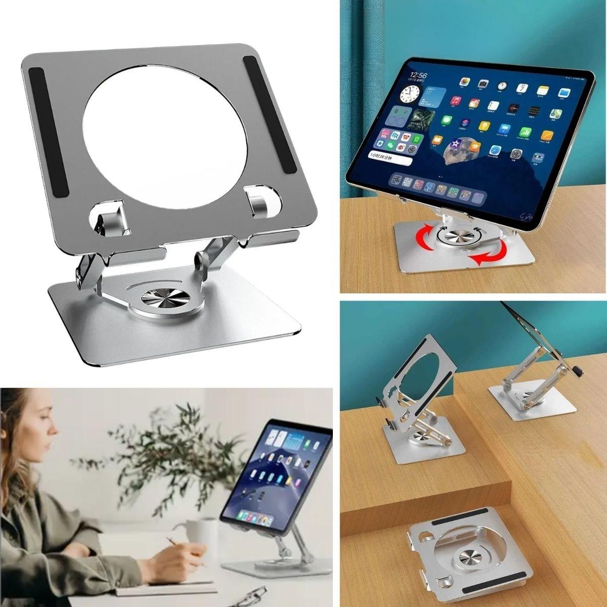 360 Derece Dönebilen Yükseltilmiş Masaüstü Ayarlanabilir  Metal Tablet Standı (5110)