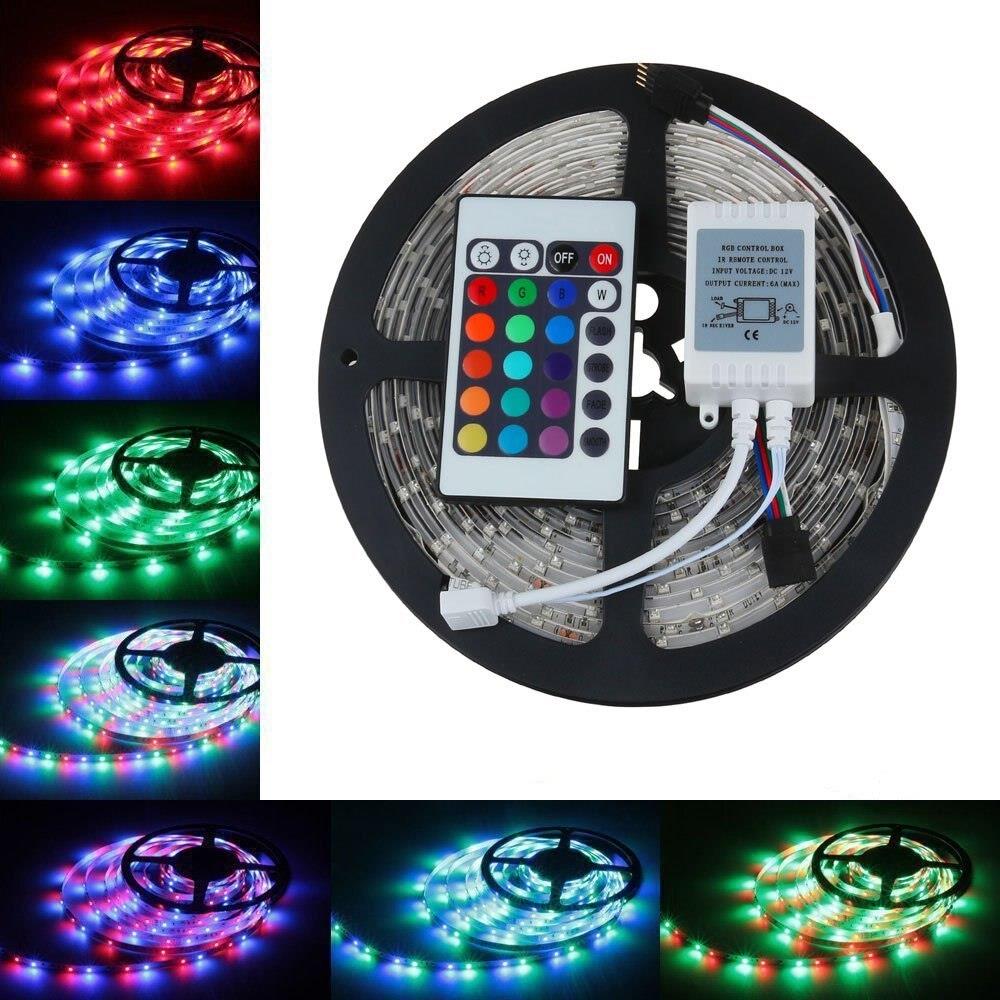 5 Metre Rgb Şerit Led Seti-İç ve Dış Mekan Silikonlu-Tak Çalıştır (5110)