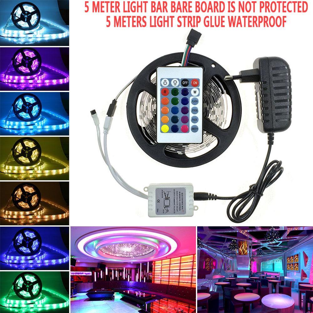 5 Metre Rgb Şerit Led Seti-İç ve Dış Mekan Silikonlu-Tak Çalıştır (5110)