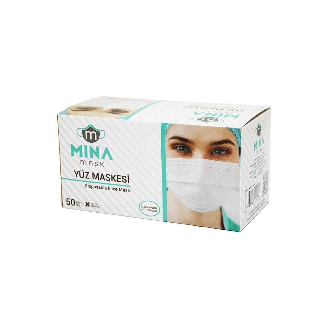 50PCS BEYAZ CERRAHİ YÜZ MASKESİ (5110)