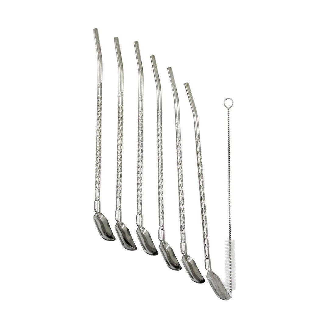7PCS - 6PİPET + 1TEMİZLEME FIRÇA  ÇELK KAŞIKLI PİPET (5110)