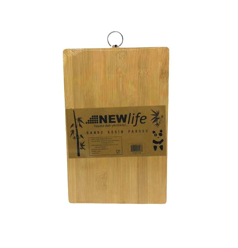 AHŞAP KOYU BAMBU KESİM PANOSU METAL KULPLU 18X28CM (5110)