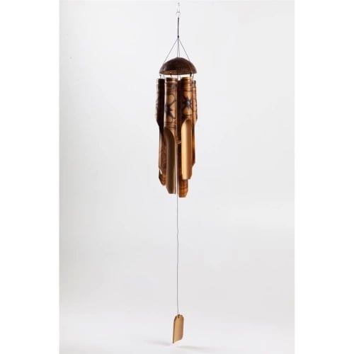 Bambu Coconat Kafalı Rüzgar Çanı 40 cm