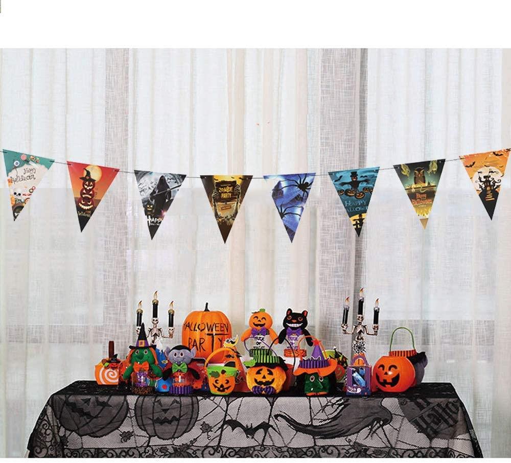 Cadılar Bayramı Halloween Flama Bayrak Banner Süs 8 li 3 Metre (5110)