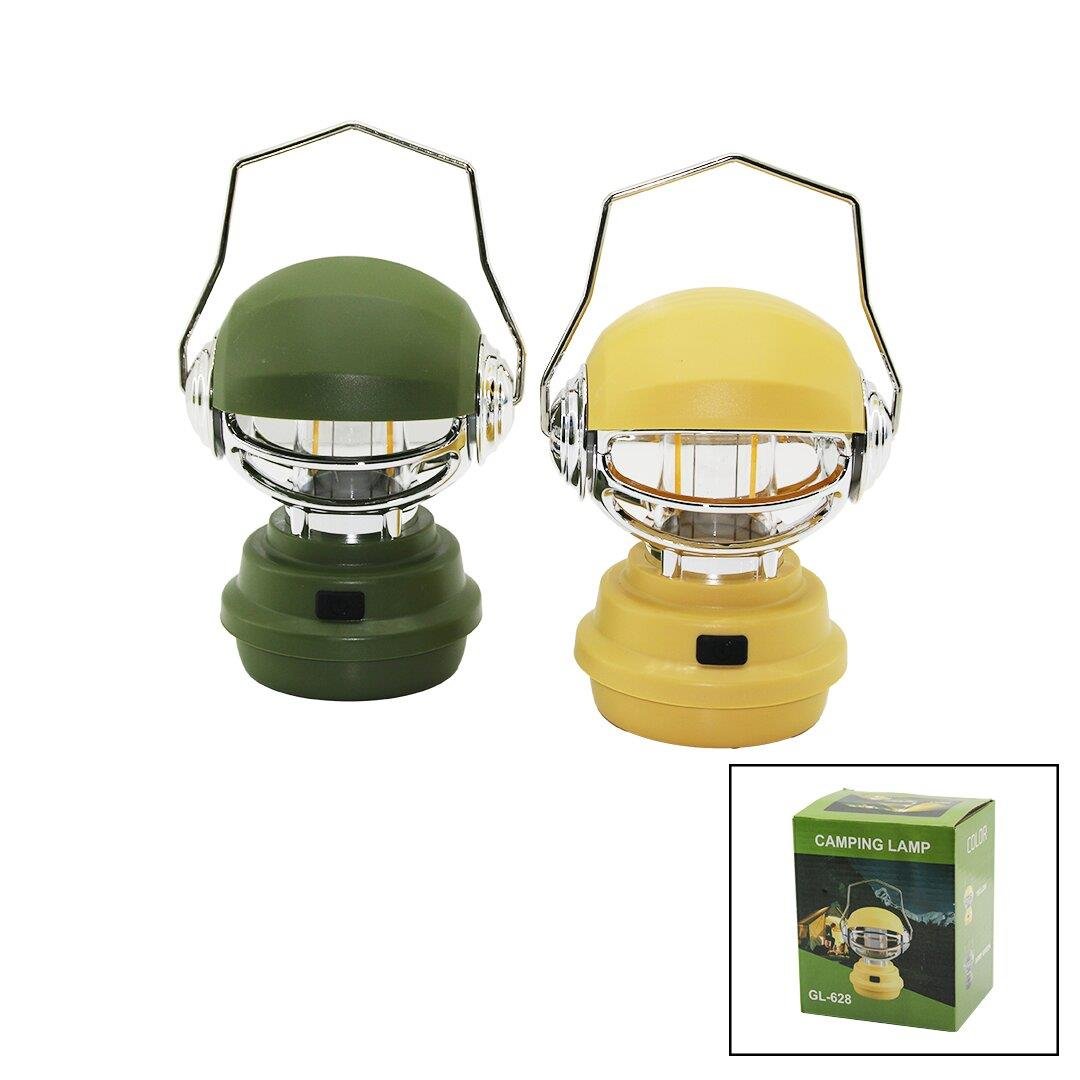 CAMPING LAMP ROBOT KAFA MODELİ FANUS KAMP - BAHÇE FENER USB ŞARJLI 3-KADEME IŞIK AYARI RENKLİ PLS. GL-628 (5110)