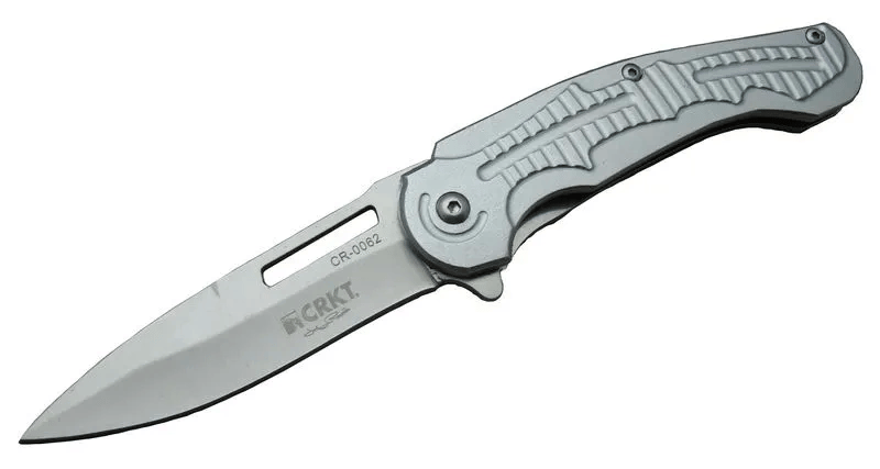 Cr 0062 Gri Oluklu Kamp Çakı 17,5 Cm - Otomatik, Kılıflı, Kutulu