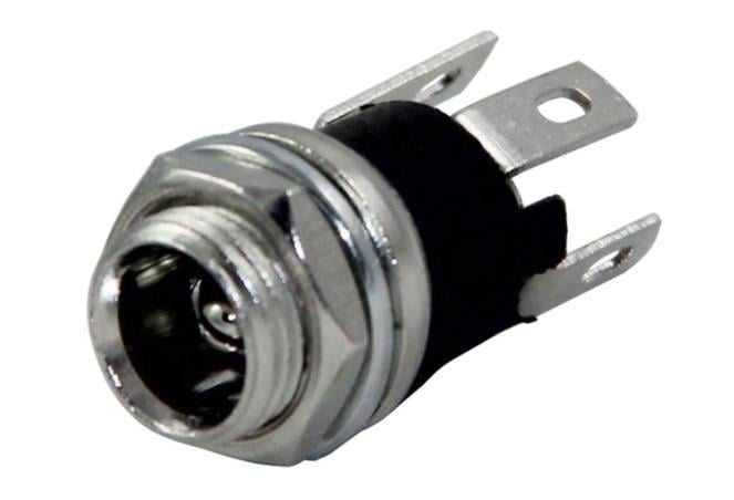 DC JAK ÜSTTEN SOMUNLU 2.1MM SOMUNLU Ø8MM (IC-258A) (5110)