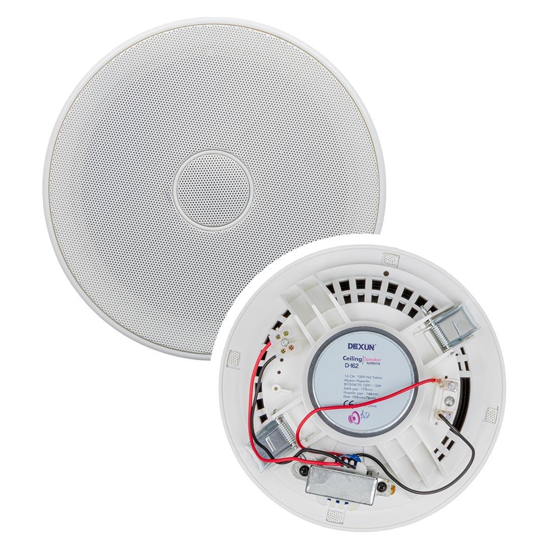 DEXUN D-162 16CM 100V MAX 50W RMS 10W HAT TRAFOLU ALÇIPAN HOPARLÖR (TWEETERLİ) (5110)