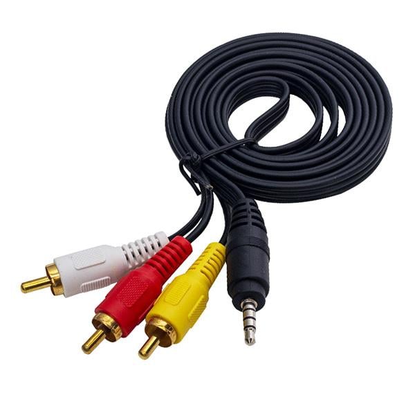 DİSCMAN KABLOSU 1.5 METRE (3.5MM STEREO 3 BOĞUMLU - 3RCA KABLO) (5110)