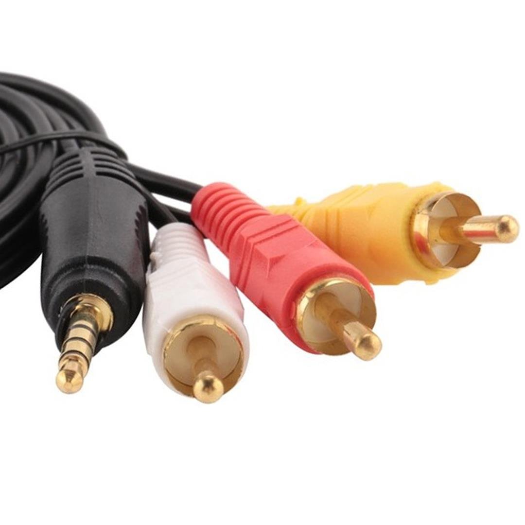 DİSCMAN KABLOSU 1.5 METRE (3.5MM STEREO 3 BOĞUMLU - 3RCA KABLO) (5110)