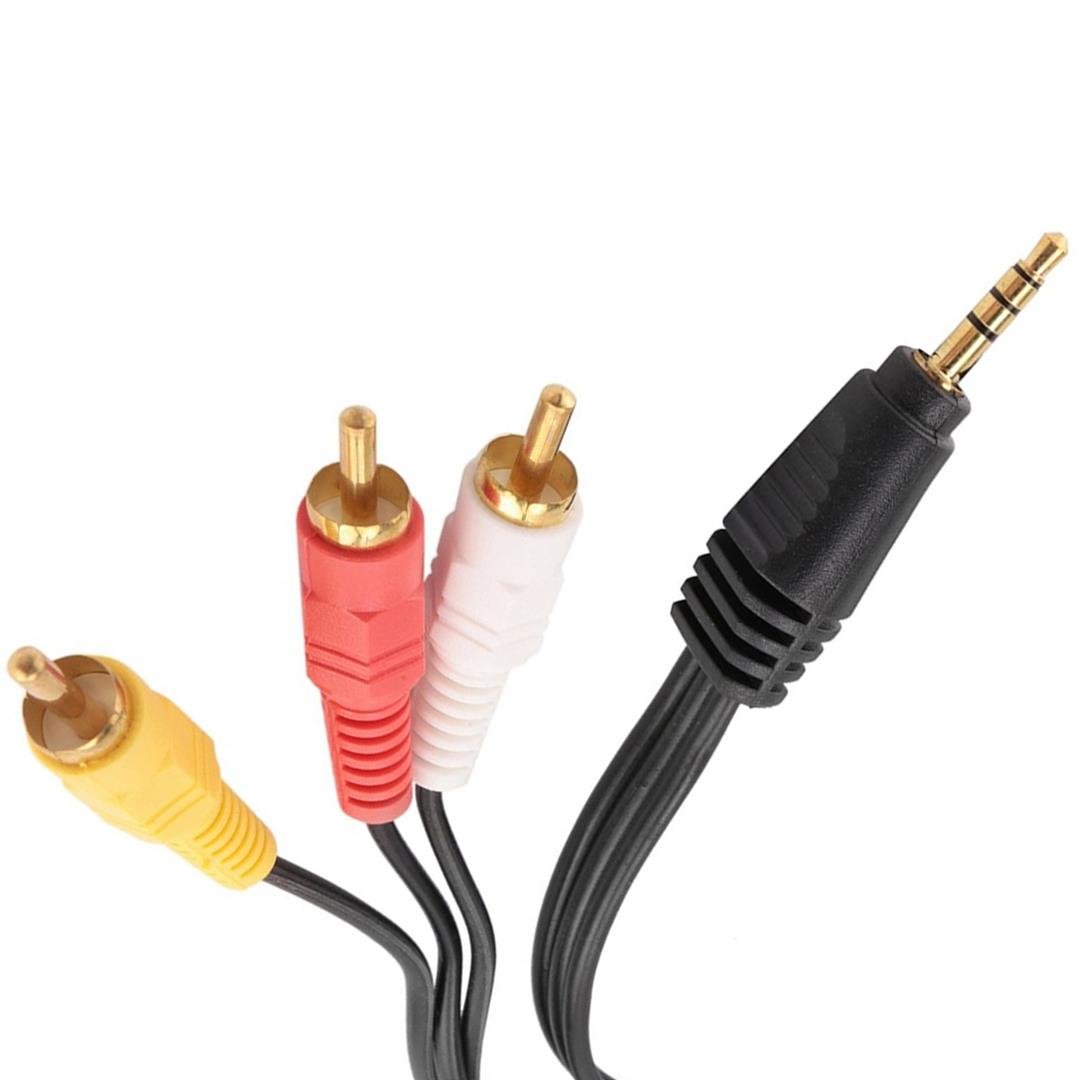 DİSCMAN KABLOSU 1.5 METRE (3.5MM STEREO 3 BOĞUMLU - 3RCA KABLO) (5110)