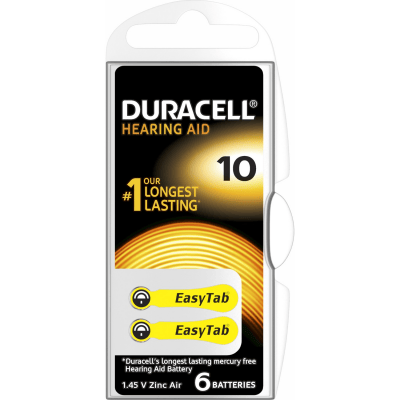 DURACELL 10 İŞİTME CİHAZI KULAK PİLİ 6 PİL 1 KUTU (5110)
