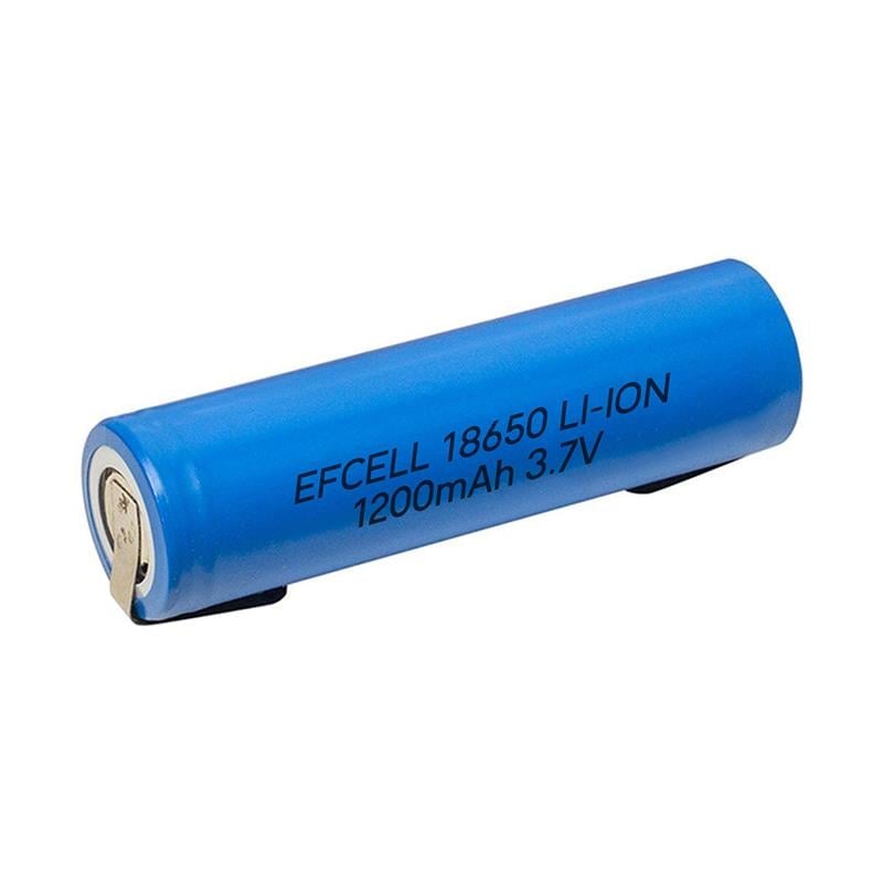 EFCELL 18650 3.7 VOLT 1200 MAH LİTHIUM LION PUNTALIPİL- (BAŞLIKSIZ PUNTALI) MAVİ (5110)