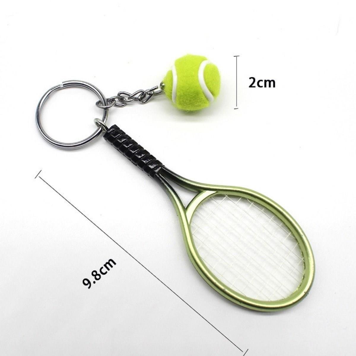 Gerçekçi Tenis Raketi Tasarımlı Şık Anahtarlık Kolye Çanta Süsü Tennis Keychain (5110)